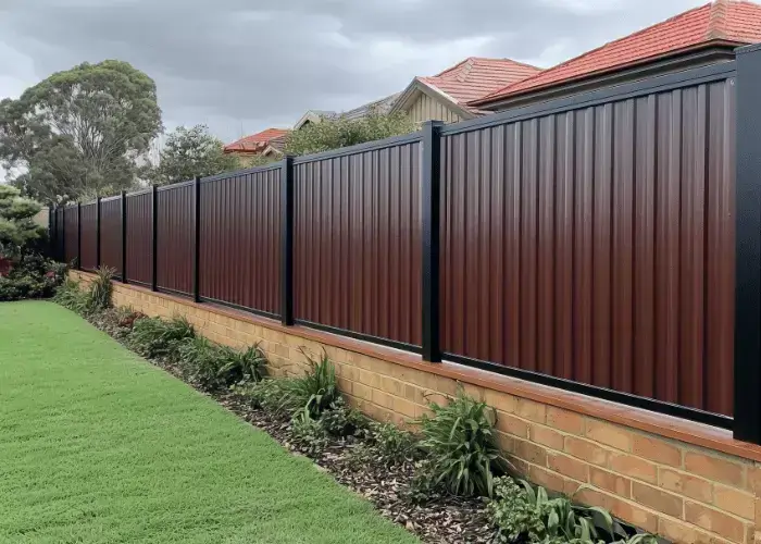 Red Colorbond Fence in Sunshine Coast